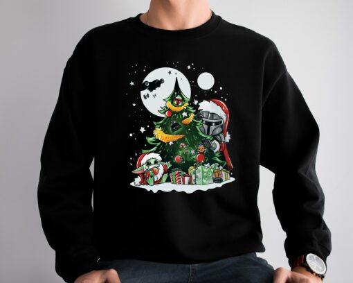 Cute Mandalorian Baby Yoda Disneyland Star Wars Christmas Sweatshirt