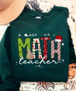 Cute Math Teacher Christmas Sweatshirt Unique Xmas Gift