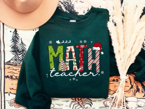 Cute Math Teacher Christmas Sweatshirt Unique Xmas Gift