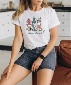 Cute Meowy Catmas Bling Lights Christmas Sweatshirt Trendy Unique Xmas Gift