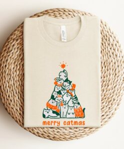 Cute Meowy Christmas Sweatshirt Lovely Unique Xmas Gift