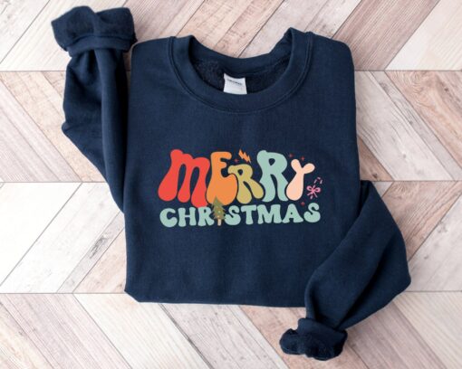 Cute Merry Christmas Sweatshirt Classic Unique Xmas Gift