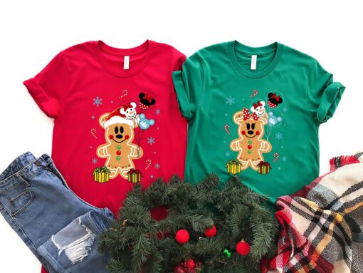 Cute Mickey Minnie Gingerbread Cookies Christmas Sweatshirt