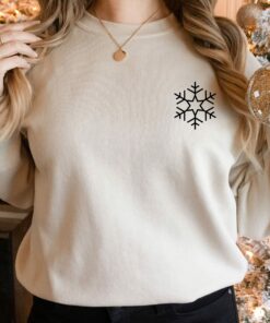 Cute Minimalist Snowflake Christmas Sweatshirt