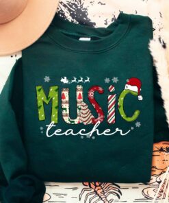 Cute Music Teacher Christmas Sweatshirt Unique Xmas Gift