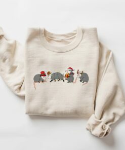 Cute Opossum Possum Christmas Lights Sweatshirt Unique Christmas Gift