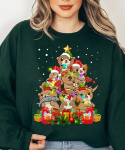Cute Otter Christmas Tree Sweatshirt Lovely Unique Xmas Gift