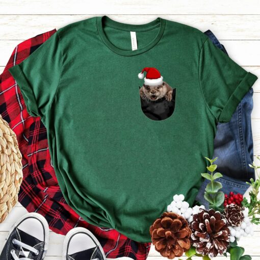 Cute Otters Merry Christmas Sweatshirt Unique Xmas Gift