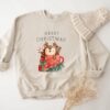 Cute Reindeer Merry Christmas Sweatshirt Lovely Unique Xmas Gift