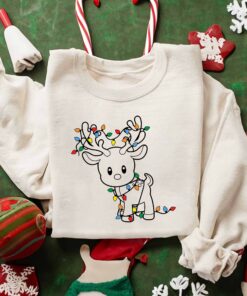 Cute Reindeer With Christmas Lights Lovely Unique Xmas Gift