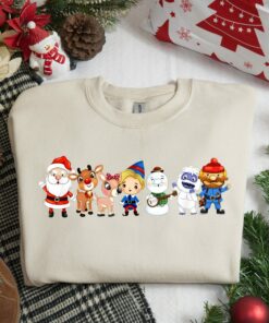 Cute Rudolph The Red-Nosed Reindeer Snowman Friends Sweatshirt