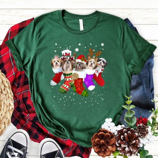 Cute Shih Tzu Christmas Lights Sweatshirt Lovely Unique Xmas Gift