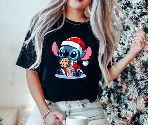 Cute Stitch With Cookie Christmas Sweatshirt