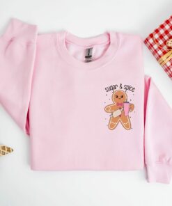 Cute Sugar And Spice Pocket Size Christmas Ginger Cookie Sweatshirt