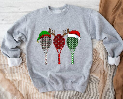 Cute Tennis Racquet Christmas Sweatshirt