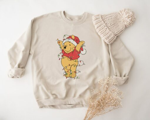 Cute Vintage Pooh Christmas Light Sweatshirt