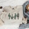 Cute Western Cactus Santa Christmas Bling Lights Sweatshirt Lovely Unique Xmas Gift