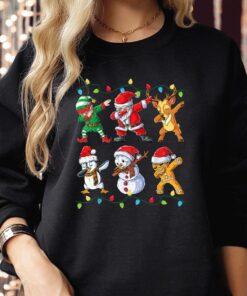 DABBING SANTA Elf Friends Christmas Sweatshirts Funny Lovely Unique Xmas Gift 1