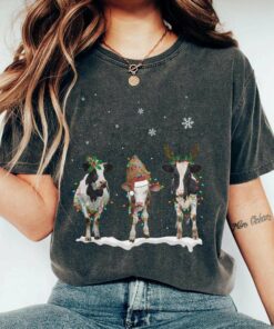 Dairy Cattle Christmas Lights T-Shirt