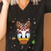 Daisy Buffalo Plaid Bow Tie Christmas T-Shirt Disney