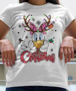 Daisy Duck Reindeer Christmas White Tee Disney