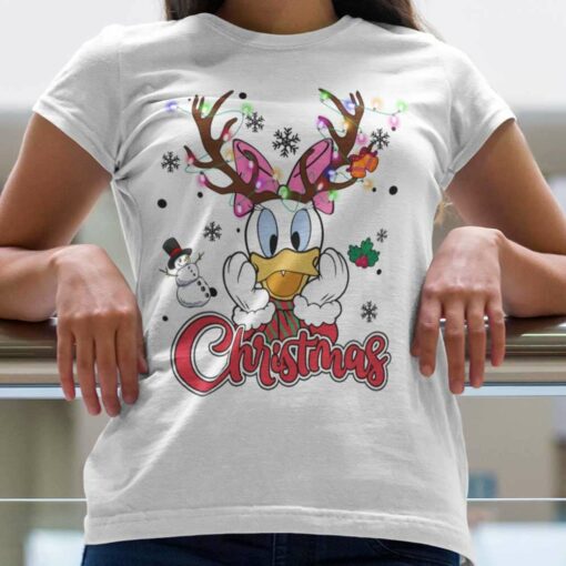 Daisy Duck Reindeer Christmas White Tee Disney