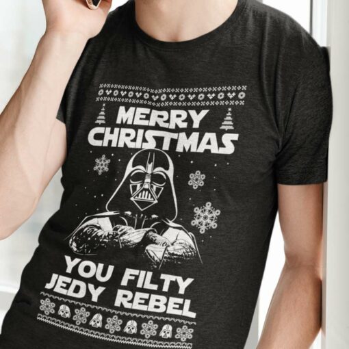 Darth Vader Merry Christmas You Filty Jedy Rebel Christmas Shirt