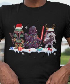 Darth Vader The Mandalorian Stormtrooper Star Wars T-Shirt Family Christmas