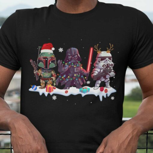 Darth Vader The Mandalorian Stormtrooper Star Wars T-Shirt Family Christmas