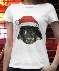 Darth Vader Xmas Print Helmet T-Shirt Star Wars