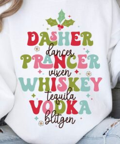 Dasher Dancer Prancer Retro Colorful Christmas Lovely Unique Xmas Gift