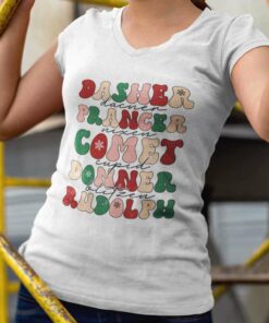 Dasher Prancer Comet Donner Rudolph Christmas T-Shirt