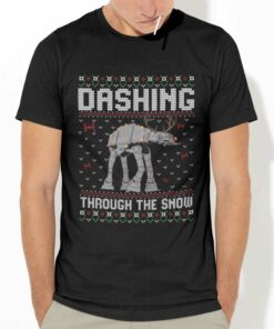 Dashing Through The Snow Christmas T-Shirt Star Wars