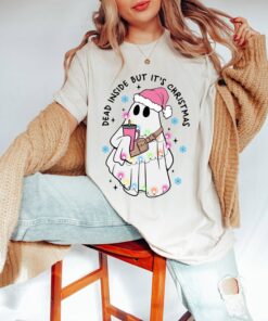 Dead Inside But It’s Christmas Full Of Holiday Cheer Funny Ghost Sweatshirt Lovely Unique Xmas Gift