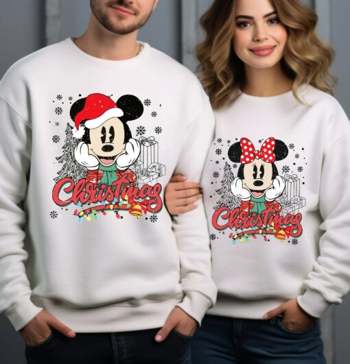 Disney Couples Disneyland Mickey And Minnie Mouse Christmas Sweatshirt