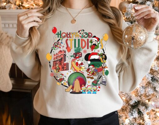 Disney Jollywood Nights Hollywood Studios Mickey And Friends Christmas Sweatshirt