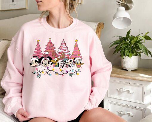 Disney Mickey Minnie Christmas Tree Sweatshirt Gift