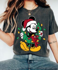 Disney Mickey Mouse Christmas Lights Cute Sweatshirt Unique Xmas Gift
