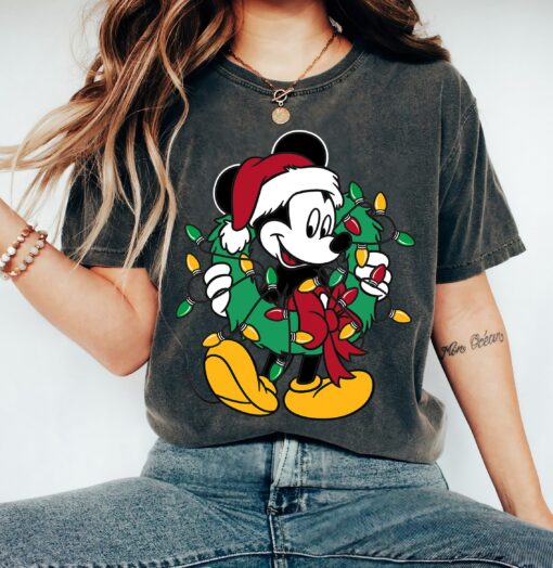 Disney Mickey Mouse Christmas Lights Cute Sweatshirt Unique Xmas Gift