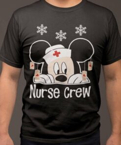 Disney Mickey Nurse Crew Christmas Tee