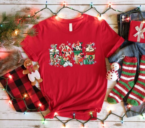 Disney Minnie Coffee Latte Snacks Christmas Sweatshirt Lovely Unique Xmas Gift