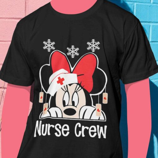 Disney Minnie Nurse Crew Christmas Tee