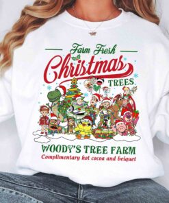 Disney Toy Story Christmas Tree Farm SweatShirt Cute Xmas Gift