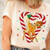 Disneyland Bambi Candy Cane Holiday Christmas Lights Characters Christmas Sweatshirt Unique Xmas Gift