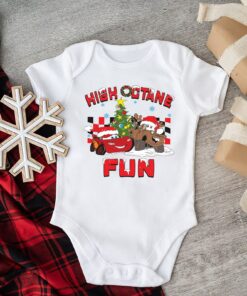 Disneyland Cars Lightning Mcqueen Tow Mater High Octane Fun Checkerboard Christmas Sweatshirt