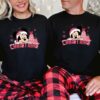 Disneyland Christmas Cute Pink Mickey And Minnie Mouse Sweatshirt