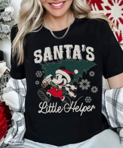 Disneyland Classic Mickey Mouse Santa’s Little Helper Family Christmas Sweatshirt Lovely Unique Xmas Gift
