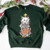 Disneyland Cute Aristocats Marie Toulouse Berlioz Christmas Tree Kitten Christmas Lights Sweatshirt