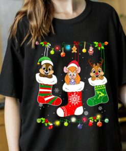 Disneyland Cute Chip N Dale Christmas Sock Sweatshirt Unique Xmas Gift