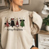Disneyland Cute Mickey Minnie Christmas Tree Sweatshirt Trendy Unique Xmas Gift